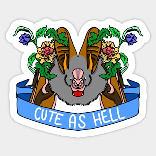 Cute As Hell Sticker